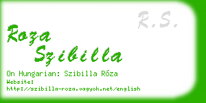 roza szibilla business card