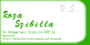 roza szibilla business card